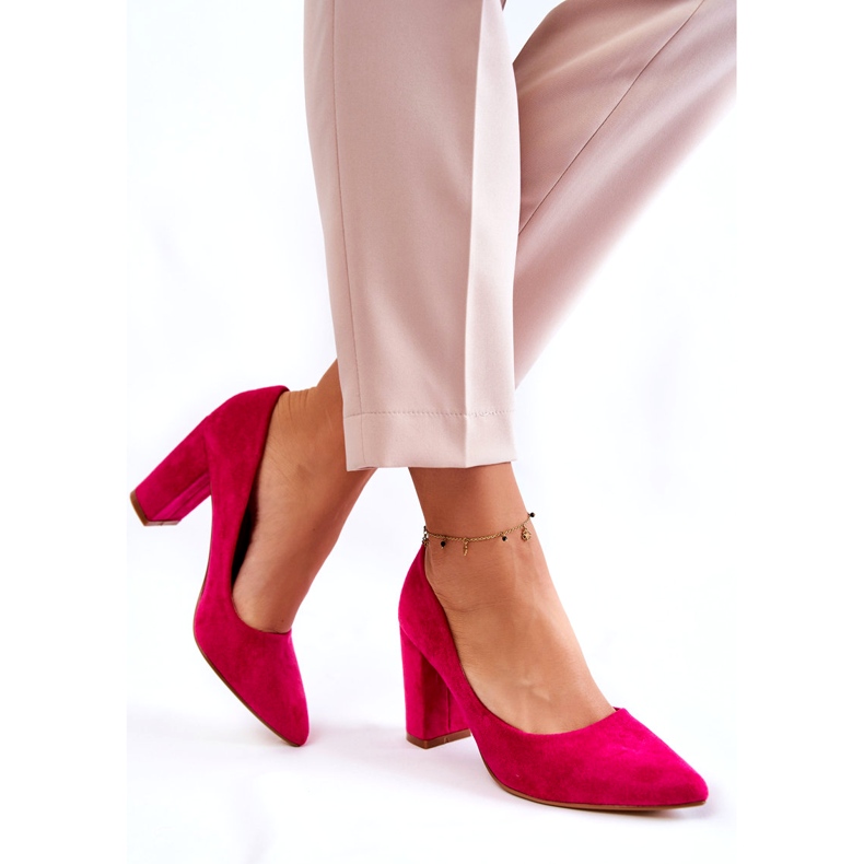 PS1 Escarpins Classiques En Daim On A Bar Fuchsia Kendra rose 1