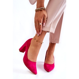 PS1 Escarpins Classiques En Daim On A Bar Fuchsia Kendra rose 4