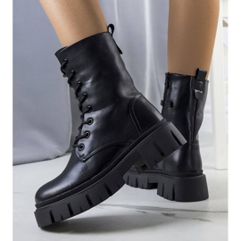 BM Bottes noires sur une semelle Darius massive le noir 2