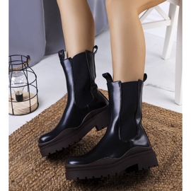 BM Bottines noires sur semelle Jadiel marron 2