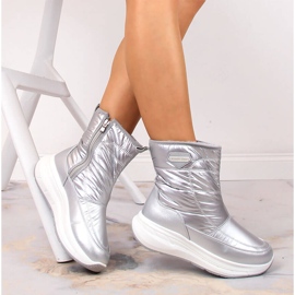 Bottes de neige de sport pour femmes Filippo sports argentées, isolées et argentées 1