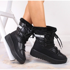 Bottes de neige Filippo à lacets, chaudes, noires pour femmes le noir 1
