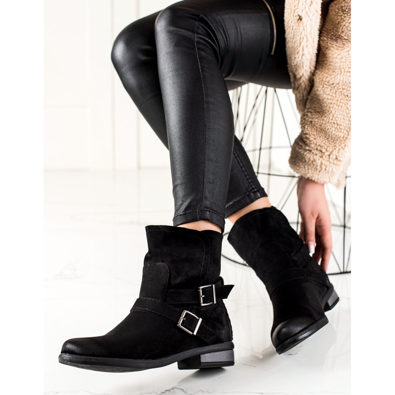 W. Potocki Bottes en daim à enfiler Potocki le noir 1