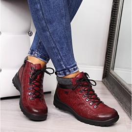 Bottes pour femmes bordeaux Rieker L7144-35 1