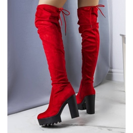 BM Bottines en daim rouge Westley 2