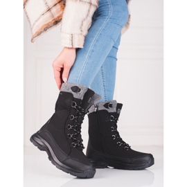 Chaussures de trekking à lacets femme DK imperméables le noir 2