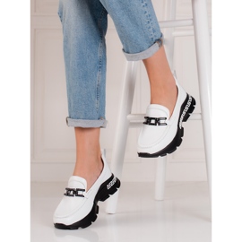 Chaussures blanches pour femmes en cuir Shelovet 1