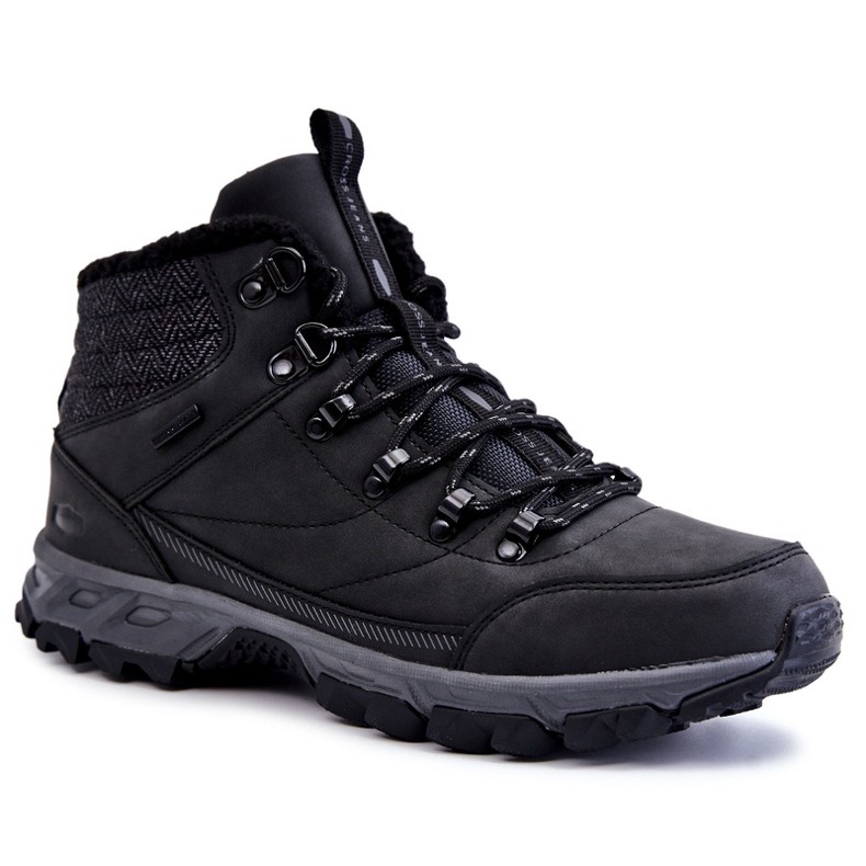 Bottes chaudes pour hommes Chaussures de trekking Cross Jeans KK1R4022C Noir 1