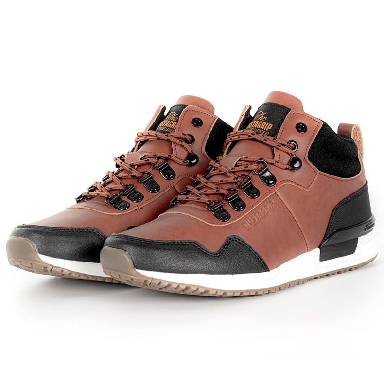 Chaussures en cuir pour hommes hautes marron Jogger Pro Bustagrip brun 1