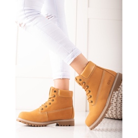 Bottes de randonnée pour femmes Big Star II274447 brun jaune 2