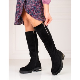 W. Potocki Bottines en daim femme Potocki le noir 2