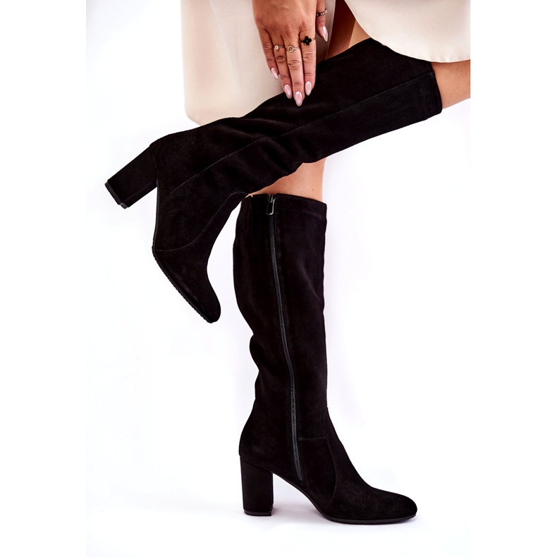 Bottes en daim pour femmes Laura Messi Noir 1415 le noir 3