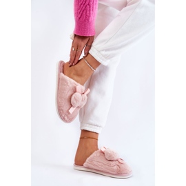 BM Chaussons Femme en Fourrure à Pompons Rose Castello 2 BM Chaussons Femme en Fourrure à Pompons Rose Castello 2