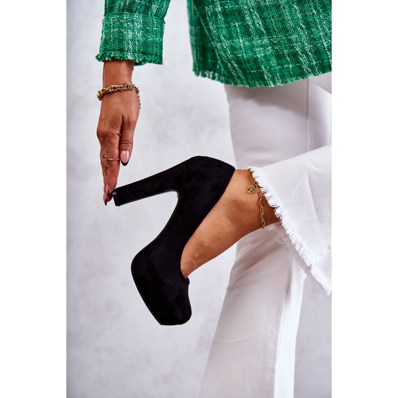 WS1 Escarpins Classiques En Daim Sur Le Talon Noir Soro le noir 2