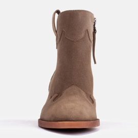 Marco Shoes Bottines en daim naturel sans isolation beige vert 2