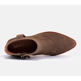 Marco Shoes Bottines en daim naturel sans isolation beige vert 7