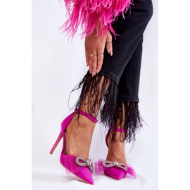 PS1 Escarpins Élégants Sur Une Épingle Avec Un Noeud Fuchsia Hettie rose 1