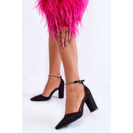 PS1 Escarpins Brillants Sur Talons Hauts Avec Strass Noir Castor le noir 3