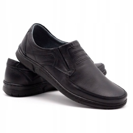 Olivier Chaussures sans lacets pour hommes 7053 noir 2