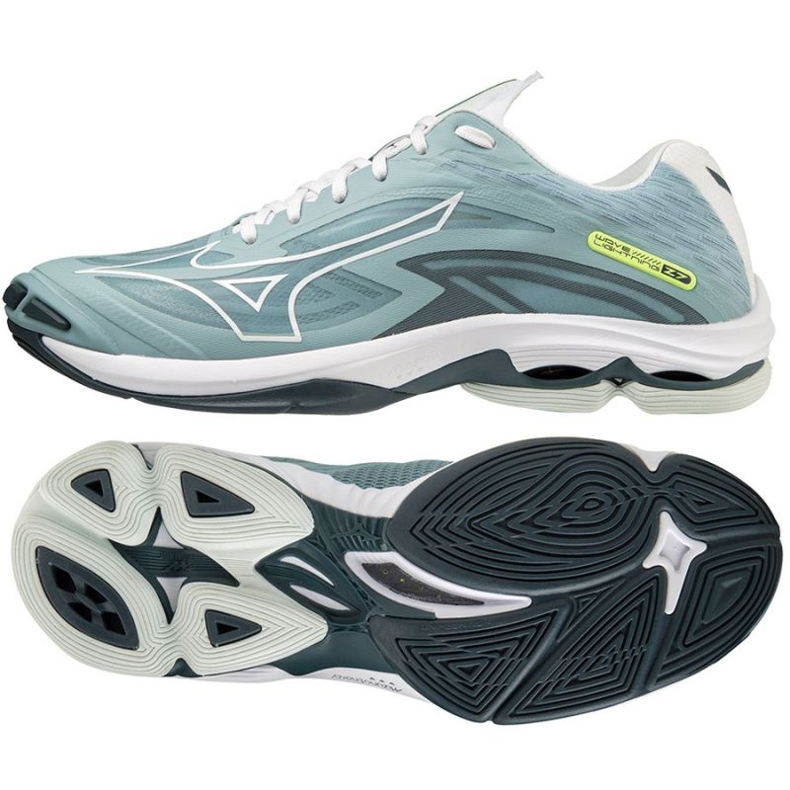 Mizuno Wave Lightning Z7 M V1GA220038 chaussures de volley-ball gris nuances de gris 1