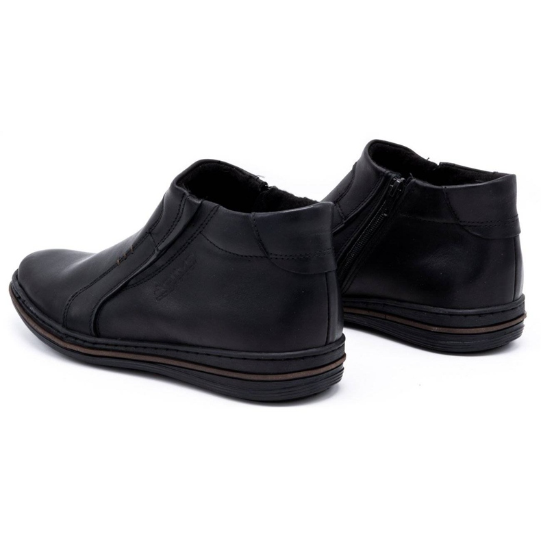 Polbut Bottes d'hiver en cuir pour hommes 381F noir 4