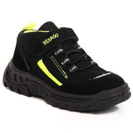 Chaussures de trekking hautes imperméables pour enfants noires Befado 515X004 le noir 1