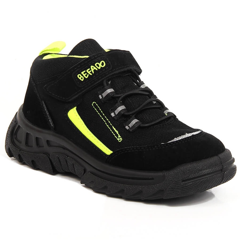 Chaussures de trekking hautes imperméables pour enfants noires Befado 515X004 1