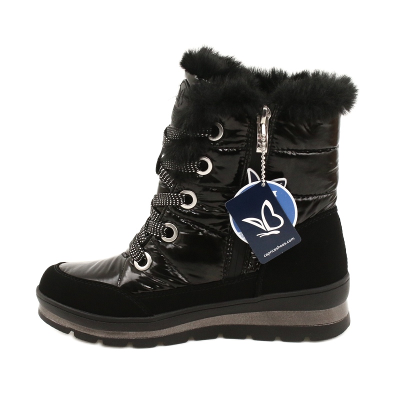 Bottes de neige noire pour femmes avec membrane Caprice 9-26226-29 019 2