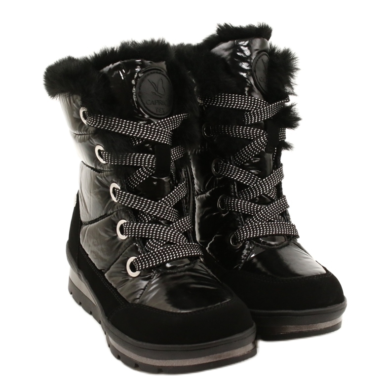 Bottes de neige noire pour femmes avec membrane Caprice 9-26226-29 019 3