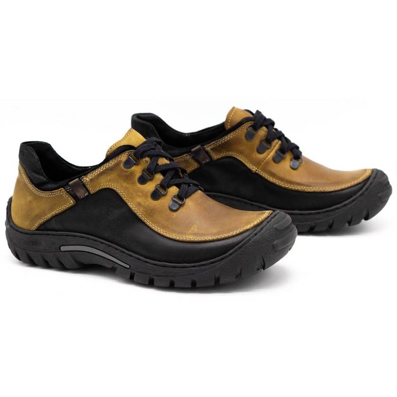 KOMODO Chaussures trekking homme cuir 917K jaune 2