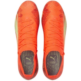 Chaussures de foot Puma Ultra Ultimate FG/AG M 106868 03 rouge oranges et rouges 1