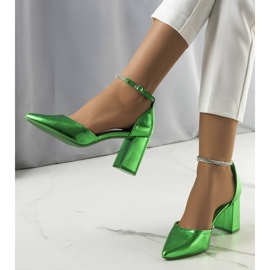 Escarpins verts avec zircon cubique Leighton 1