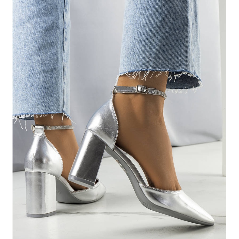 BM Escarpins en argent avec zircon cubique Leighton 1