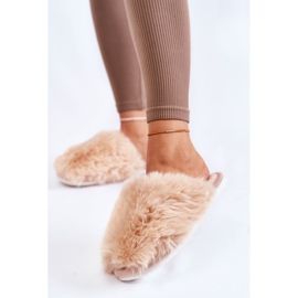 BM Chaussons en Fourrure Beige pour Femme Sheryl 2