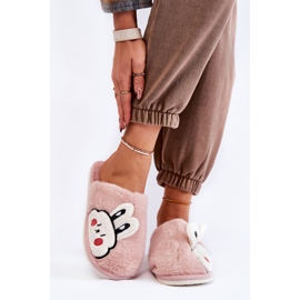 BM Chaussons Femme Fourrure Avec Lapin Rose Trisha 1 BM Chaussons Femme Fourrure Avec Lapin Rose Trisha 1