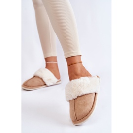 BM Chaussons Lisses Femme Avec Fourrure Beige Morisea brun 2 BM Chaussons Lisses Femme Avec Fourrure Beige Morisea brun 2