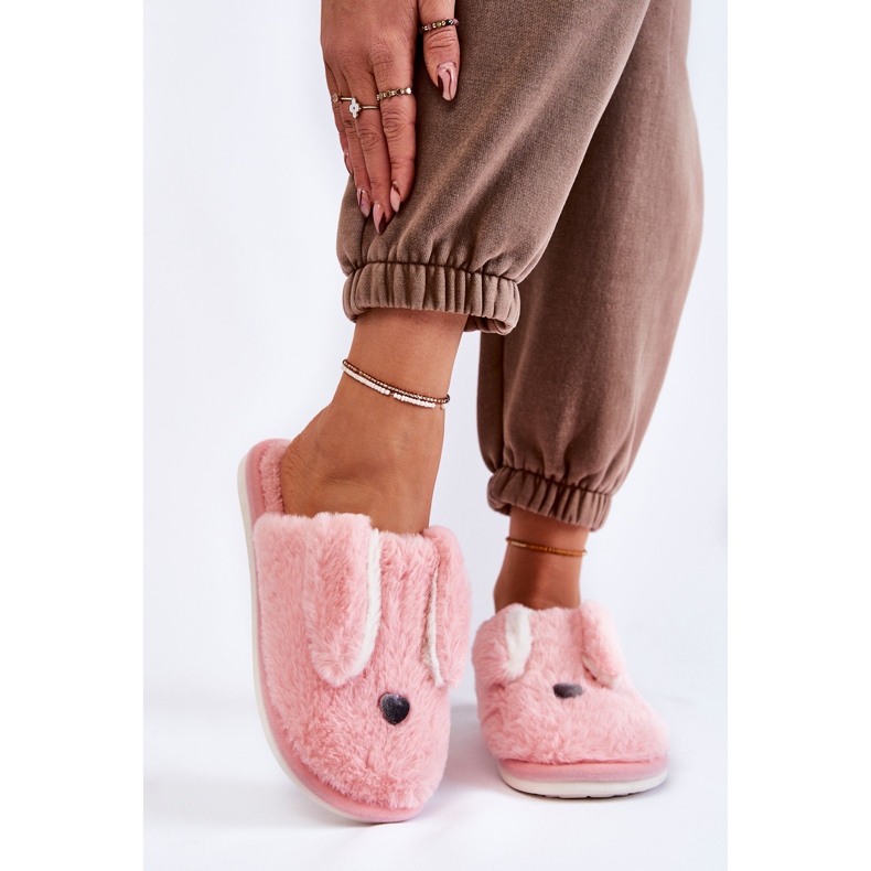 Chaussons Fourrure Femme Rose Clair Remmi 1 Chaussons Fourrure Femme Rose Clair Remmi 1