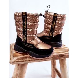 Bottes de neige chaudes en laine pour enfants sur curseur Golden Delhi doré 2