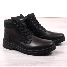 Bottes hautes en cuir Rieker M RKR558 le noir 1