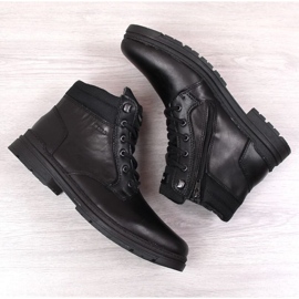 Bottes hautes en cuir Rieker M RKR558 le noir 2