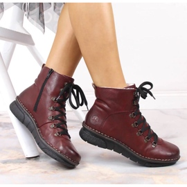 Bottes isolées confortables Rieker W RKR559 rouge 1