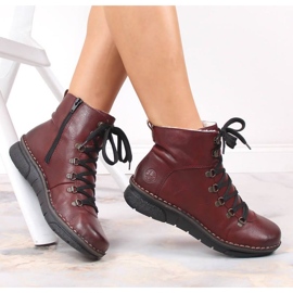 Bottes isolées confortables Rieker W RKR559 rouge 2