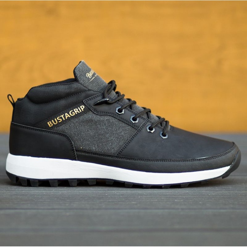 Baskets en cuir chaussures Trax Bustagrip M MRM7A noir 1