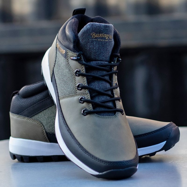 Baskets en cuir chaussures Trax Bustagrip M MRM7B vert 2