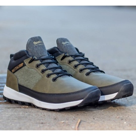 Baskets en cuir chaussures Trax Bustagrip M MRM7B vert 3