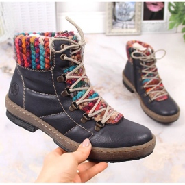 Bottes isolées Rieker W RKR566 bleu marin 1