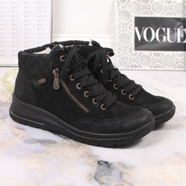 Bottes isolantes en cuir imperméable Rieker W RKR567 noir 2