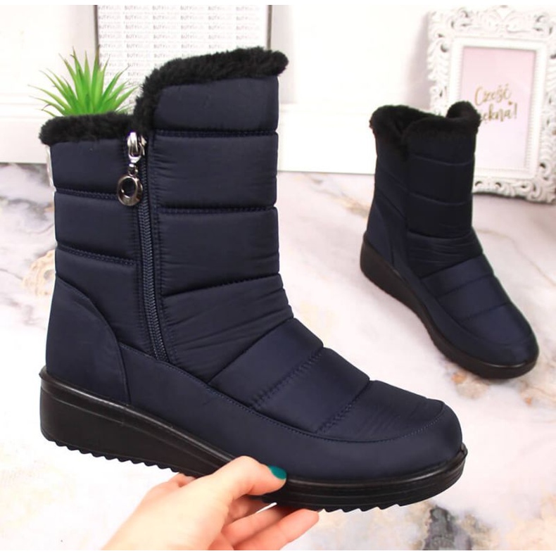 Bottes de neige isolées NEWS W EVE377B bleu marine 1