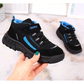 Befado Jr BEF37A chaussures de trekking hautes imperméables noir 1