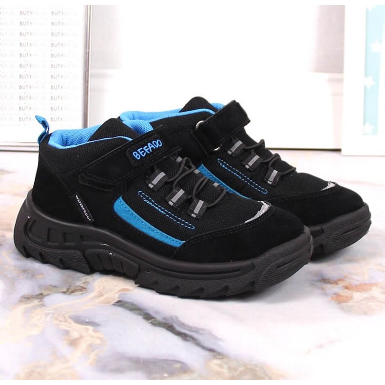 Befado Jr BEF37A chaussures de trekking hautes imperméables noir 2